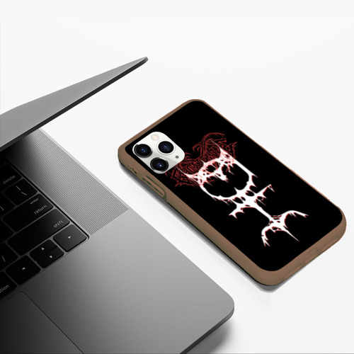 Чехол для iPhone 11 Pro Max матовый Ghostemane sign, цвет коричневый - фото 5