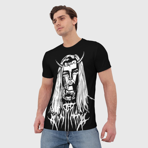 Мужская футболка 3D Ghostemane devil, цвет 3D печать - фото 3