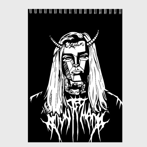 Скетчбук Ghostemane devil, цвет белый