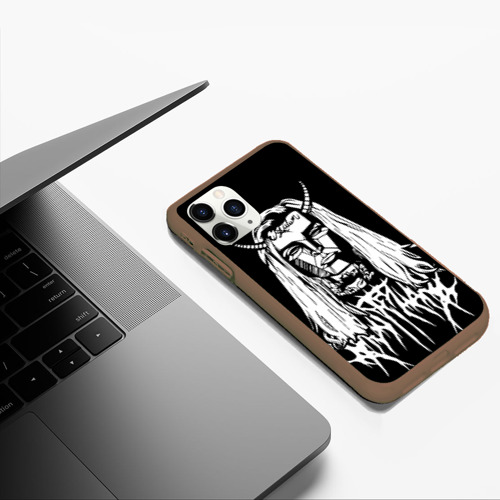 Чехол для iPhone 11 Pro Max матовый Ghostemane devil, цвет коричневый - фото 5