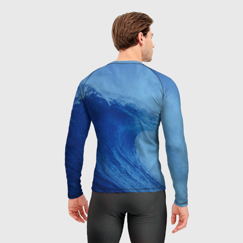 Мужской рашгард 3D Вода: кислород. Парные футболки, цвет 3D печать - фото 4