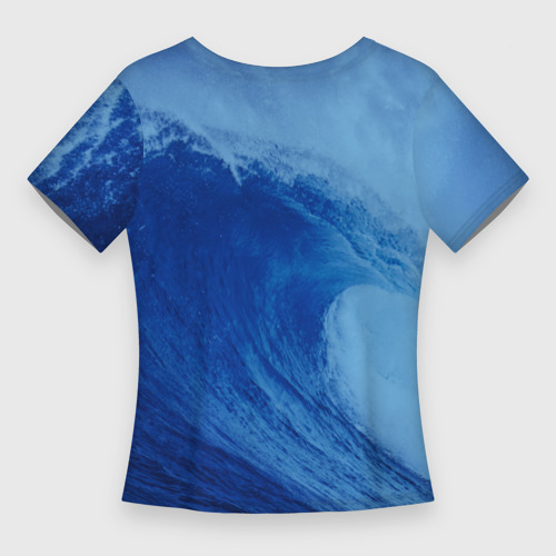 Женская футболка 3D Slim Вода: кислород. Парные футболки, цвет 3D печать - фото 2