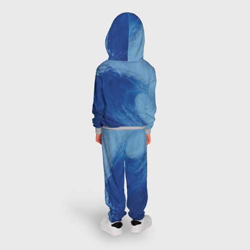 Детский костюм с толстовкой 3D Вода: кислород. Парные футболки, цвет меланж - фото 4