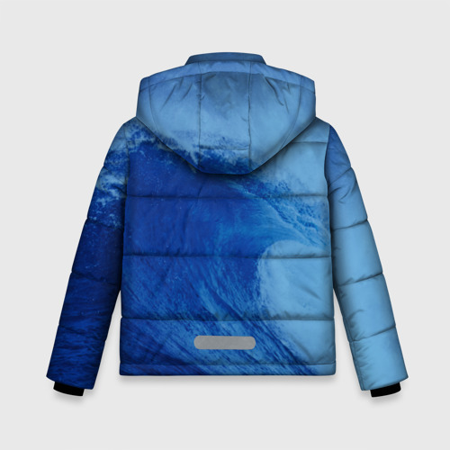 Зимняя куртка для мальчиков 3D с принтом Вода: кислород Парные футболки, вид сзади #1