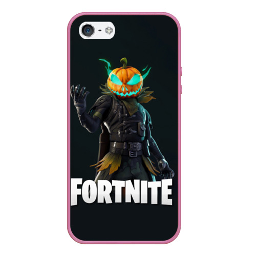 Чехол для iPhone 5/5S матовый Fortnite, цвет малиновый