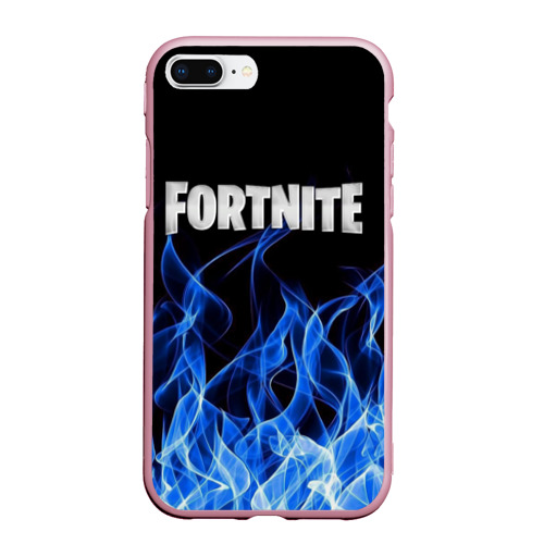 Чехол для iPhone 7Plus/8 Plus матовый Fortnite, цвет розовый