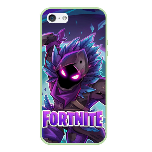 Чехол для iPhone 5/5S матовый Fortnite, цвет салатовый