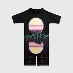 Детский купальный костюм 3D Retro Wave