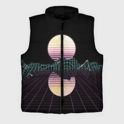 Мужской жилет утепленный 3D Retro Wave