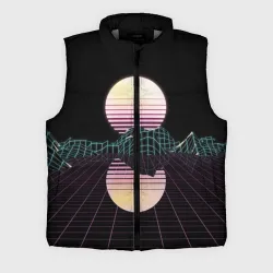 Мужской жилет утепленный 3D Retro Wave