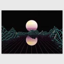 Поздравительная открытка Retro Wave