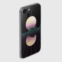 Чехол для iPhone 15 силиконовый с защитой камеры Retro Wave - фото 2