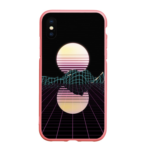 Чехол для iPhone XS Max матовый Retro Wave, цвет баблгам