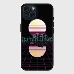 Чехол силиконовый для Apple iPhone 15 матовый Retro Wave
