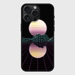 Чехол силиконовый для Apple iPhone 15 Pro Мax матовый Retro Wave