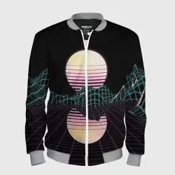 Мужской бомбер 3D Retro Wave