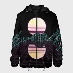 Мужская куртка 3D Retro Wave
