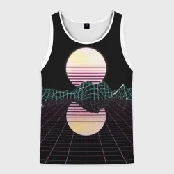 Мужская майка 3D Retro Wave