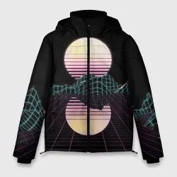 Мужская зимняя куртка 3D Retro Wave
