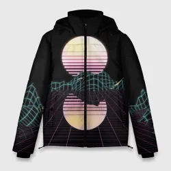Мужская зимняя куртка 3D Retro Wave