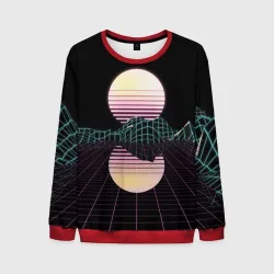 Мужской свитшот 3D Retro Wave