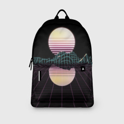 Рюкзак с принтом Retro Wave для любого человека, вид спереди №3. Цвет основы: белый