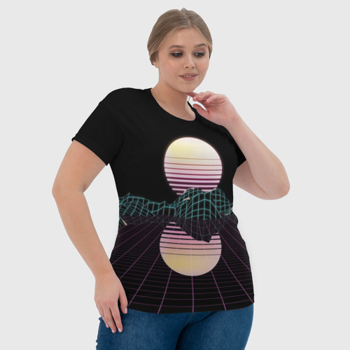 Женская футболка 3D Retro Wave, цвет 3D печать - фото 6