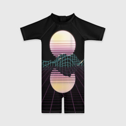 Детский купальный костюм 3D Retro Wave