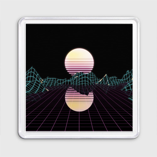 Магнит 55*55 Retro Wave