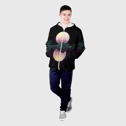 Мужская куртка 3D Retro Wave, цвет 3D печать - фото 3