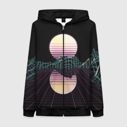 Женская толстовка 3D на молнии Retro Wave