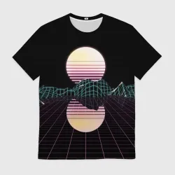 Мужская футболка 3D Retro Wave