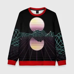 Детский свитшот 3D Retro Wave