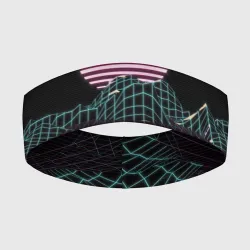 Повязка на голову 3D Retro Wave
