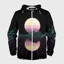Мужская ветровка 3D Retro Wave