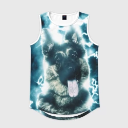 Мужская спортивная майка 3D Немецкая овчарка