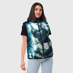 Женский жилет утепленный 3D Немецкая овчарка - фото 2