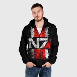 Мужская ветровка 3D Mass Effect N7 - фото 2