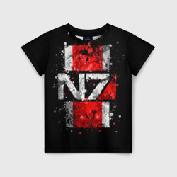 Детская футболка 3D Mass Effect N7