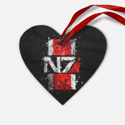 Деревянная игрушка Сердце Mass Effect N7