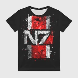 Женская футболка 3D Mass Effect N7