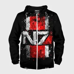 Мужская ветровка 3D Mass Effect N7