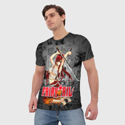 Мужская футболка 3D Fairy Tail Эльза - фото 2