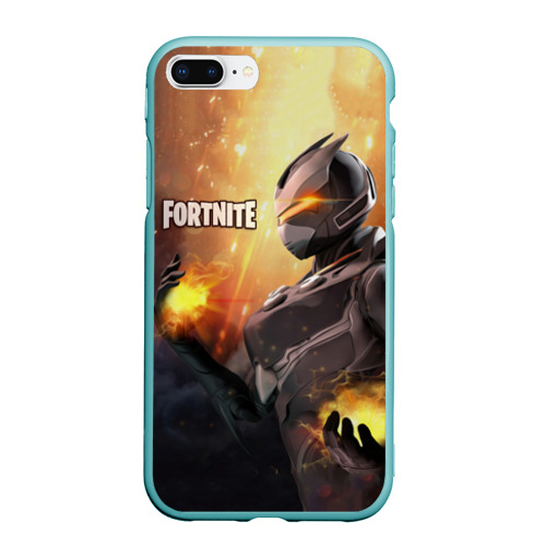 Чехол для iPhone 7Plus/8 Plus матовый Fortnite, цвет мятный