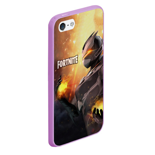 Чехол для iPhone 5/5S матовый Fortnite, цвет сиреневый - фото 3