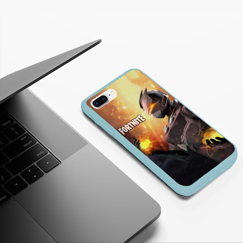 Чехол для iPhone 7Plus/8 Plus матовый Fortnite, цвет мятный - фото 5