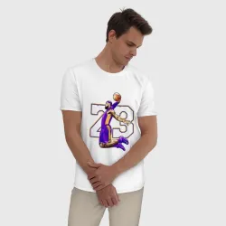 Мужская пижама с белой футболкой хлопок Леброн Джеймс - фото 2