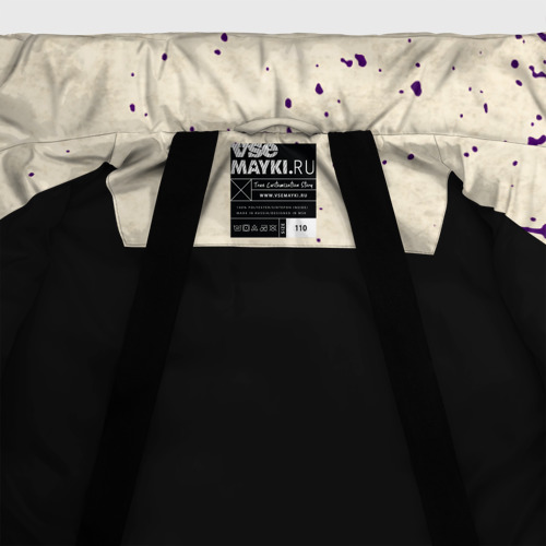 Зимняя куртка для девочек 3D Силуэт Бездомного Бога, цвет черный - фото 7