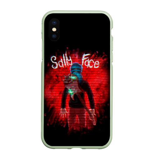 Чехол для iPhone XS Max матовый Sally Face, цвет салатовый