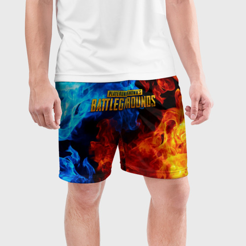 Мужские шорты спортивные PUBG, цвет 3D печать - фото 3